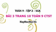 Bài 3 trang 10 Toán 9 tập 2 Chân trời sáng tạo